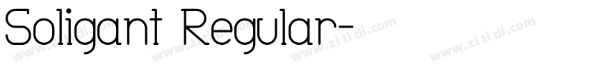 Soligant Regular字体转换